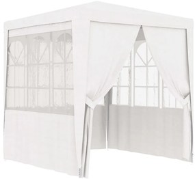 vidaXL Cort de petrecere profesional cu pereți, alb, 2 x 2 m, 90 g/m²