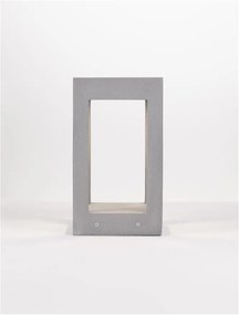 Stalp LED mic pentru exterior design modern IP65 Bev gri 20x20cm