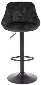 Scaun de bar H101 velvet negru