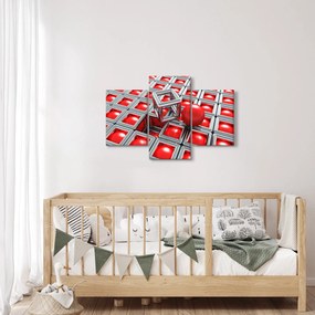 Tablou - Abstract metalic 3D (90x60 cm)