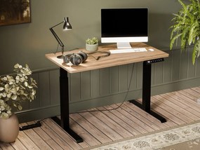 Masă PC cu Înălțime reglabilă electric Fega 121 (Stejar wotan + Negru) . 1103353