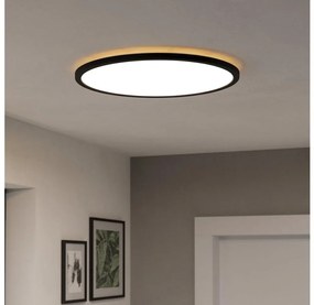 Plafonieră LED RGBW dimabilă de exterior Eglo 901465 ROVITO-Z 16,8W/230V d. 50 cm IP44 negru