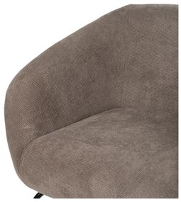 Fotoliu taupe cu tapițerie din chenille Classic – Ixia