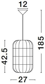 Lustra / Pendul modern design natural GRIFFIN D-27cm