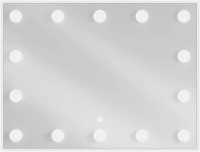 Mexen Dona oglindă de baie cu iluminare 80 x 60 cm, LED 6000K, antiaburire - 9818-080-060-611-00