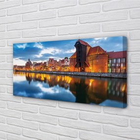 Tablouri canvas clădiri fluviale Gdańsk