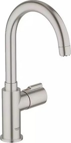 Baterie bucatarie Grohe Red Mono crom periat Supersteel pentru apa fierbinte