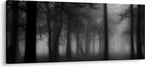 Tablou - Pădure în ceață (120x50 cm)