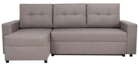 Canapea universală colțar SEVILLA gri, cu funcție de dormit și spațiu depozitare