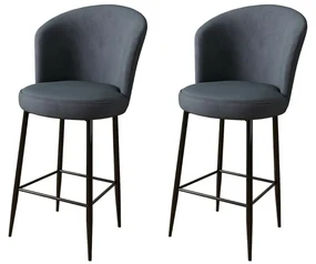 Set de scaune de bar Fora Anthracite, 2 buc., 2 buc.