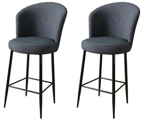 Set de scaune de bar Fora Anthracite, 2 buc.
