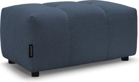 Taburet albastru cu tapițerie din chenille Roxelane – Bobochic Paris