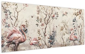 Tablou - Desen de flamingo (120x50 cm)