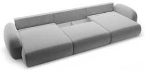 Colțar gri deschis extensibil/cu spațiu de depozitare cu tapițerie din chenille (în formă de "U") Tonale – Cosmopolitan Design