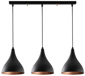 Lustră neagră cu abajur din metal Sağlam – Opviq lights