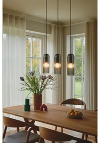 Nordlux - Lustră suspendată cu cablu MIELLA 3xE27/25W/230V negru/fumuriu