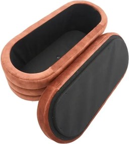 Bancheta cu spatiu de depozitare, Catifea Maro-Ruginiu, VOQUE 115cm A-46691 VC