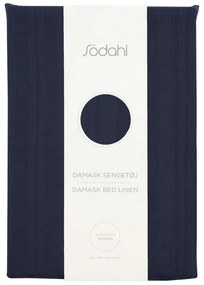 Lenjerie de pat albastru-închis din damasc pentru pat de o persoană, extinsă 140x220 cm Noble – Södahl