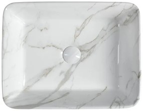 Sapho - Lavoar pe blat DALMA 47,5 x 37,5 cm, ceramică/Carrara