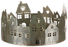Sfeșnic de Advent Domečky, cupru, metal, diametru20 cm
