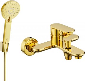 Mexen Milo R40 baterie de baie cu set de duș, aurie - 7133R40-50
