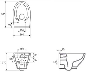 Cersanit K701-147 - WC suspendat SAVIO cu capac, ceramică/alb