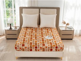 Cearsaf din microfibra PUMPKIN STRIPES colorat 180x200 cm