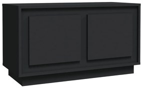 819853 vidaXL Comodă TV, negru, 80x35x45 cm, lemn prelucrat