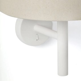 Aplica de perete abajur textil WINDSOR alb