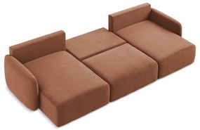 Colțar cărămiziu extensibil/cu spațiu de depozitare Kalena – Makamii