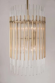 Lustra suspendata LUX, design elegant, WALLIS alama antichizata, cu 8 surse de lumina