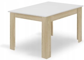 Masa de sufragerie MADO cu decor stejar si blat alb 120x80cm