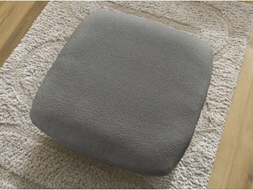 Taburet gri închis cu tapițerie din țesătură bouclé Leonore – Bobochic Paris