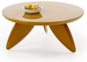 Masuta de cafea rotunda Soraya 2 mustarie ø80/h36 cm