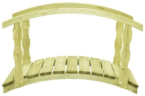 vidaXL Pod de grădină cu balustradă, 170x74x105 cm, lemn de pin tratat