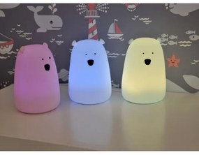 Lampă LED RGB pentru copii BEAR, tactilă, 0,8W, 5V, albastru