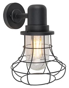 Lampă de perete exterioară rustică neagră IP44 - Moreno
