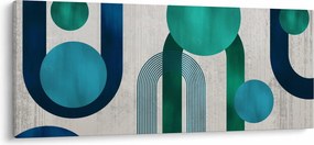 Tablou - Linii și forme circulare (120x50 cm)