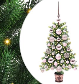 vidaXL Brad de Crăciun cu 150 LED cu suport Verde 65 cm PE