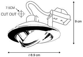 Set de 6 spoturi îngropate negre reglabile - Cisco