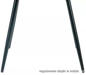 Scaun Rick velvet cappuccino/negru Blu38