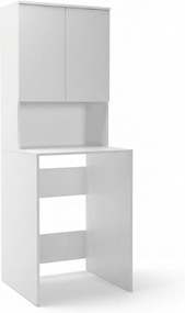 Dulap Baie Adore cu Loc Pentru Masina de Spalat, 3 Rafturi, 2 Usi, Alb, 65 x 182 x 60 cm