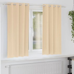 vidaXL Perdele cu perdele 2 pcs Crem 175 x 140 cm Poliester