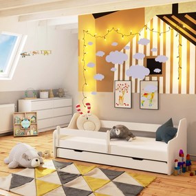 Pat pentru copii 160x80 cm (cu somieră și saltea) Legitima 160x80 cm (alb). 1117299