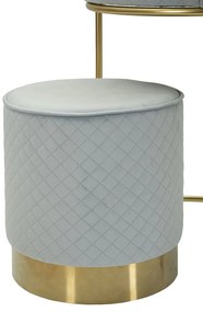Mauro Ferretti Noptiera Cu Puf, Albastru, Cm Ø 52X70 - Ø 36X37 | Aosom Romania