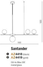 Lustra suspendata design modern mimimalist SANTANDER BK