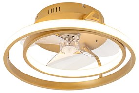 Ventilator de tavan auriu cu LED inclus cu telecomandă - Kees
