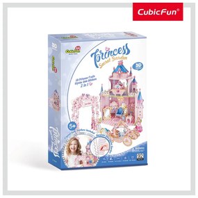 PUZZLE 3D + STICKERE GRADINA SECRETA A PRINTESEI 92 PIESE - CUBICFUN (CUE1623H)