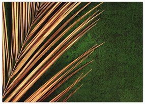 Tablou pe sticlă cu frunză (70x50 cm)