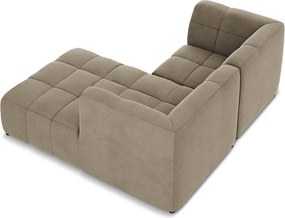 Colțar maro cu tapițerie din catifea (cu colț pe partea dreaptă/cu șezlong) Aloha – Makamii